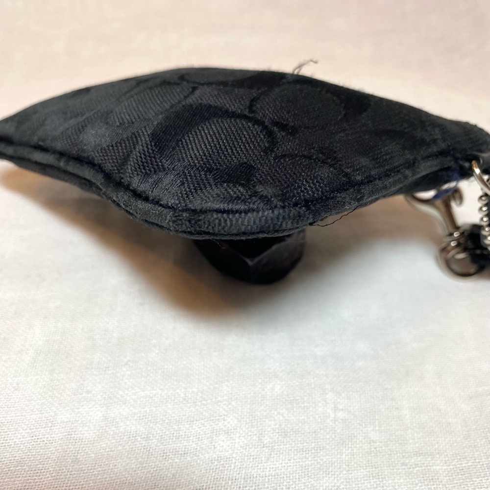 Coach Black Signature Jacquard Wristlet - Picture 4 of 12